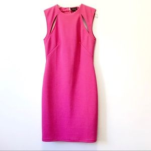 Topshop Pink Fuchsia Bodycon Sheath Cutout Sleeveless Dress Size 6